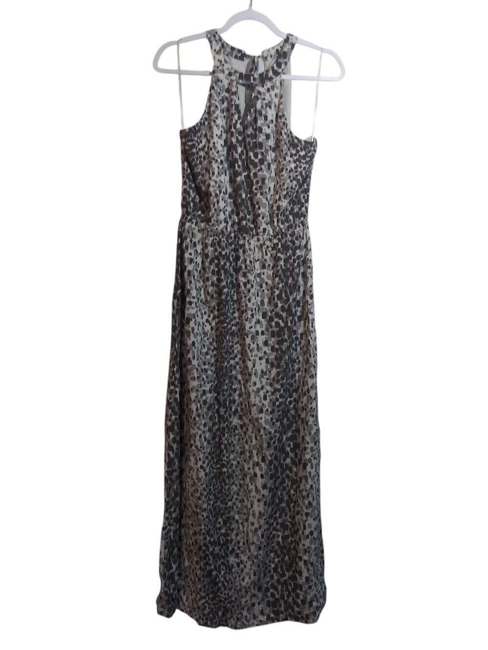 Banana Republic Sleeveless Halter Print Maxi Dress Contemporary Size 6